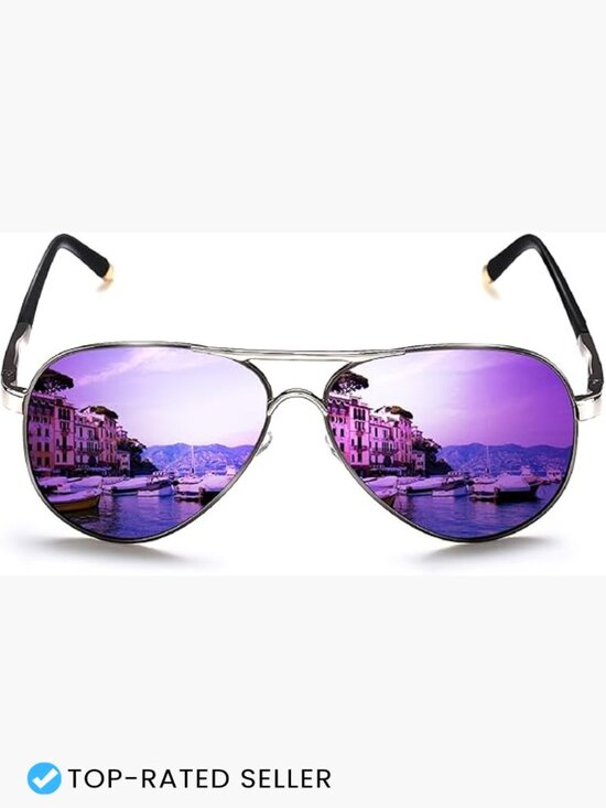 Polarized Aviator Sunglasses Metal Frame Lightweight UV400 Driving Outdoor main image 6
